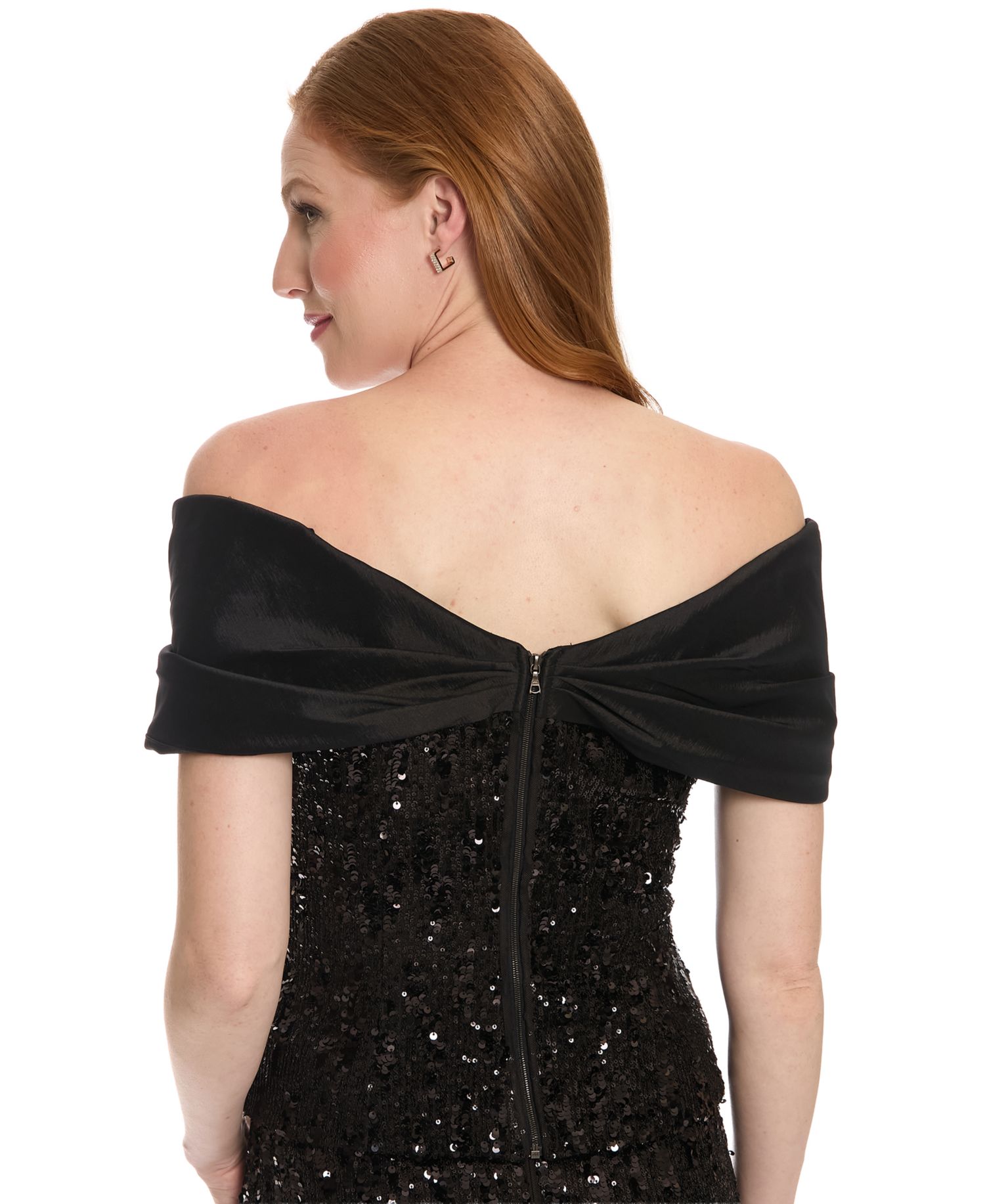 Women's Off The Shoulder Sequin Crop Top