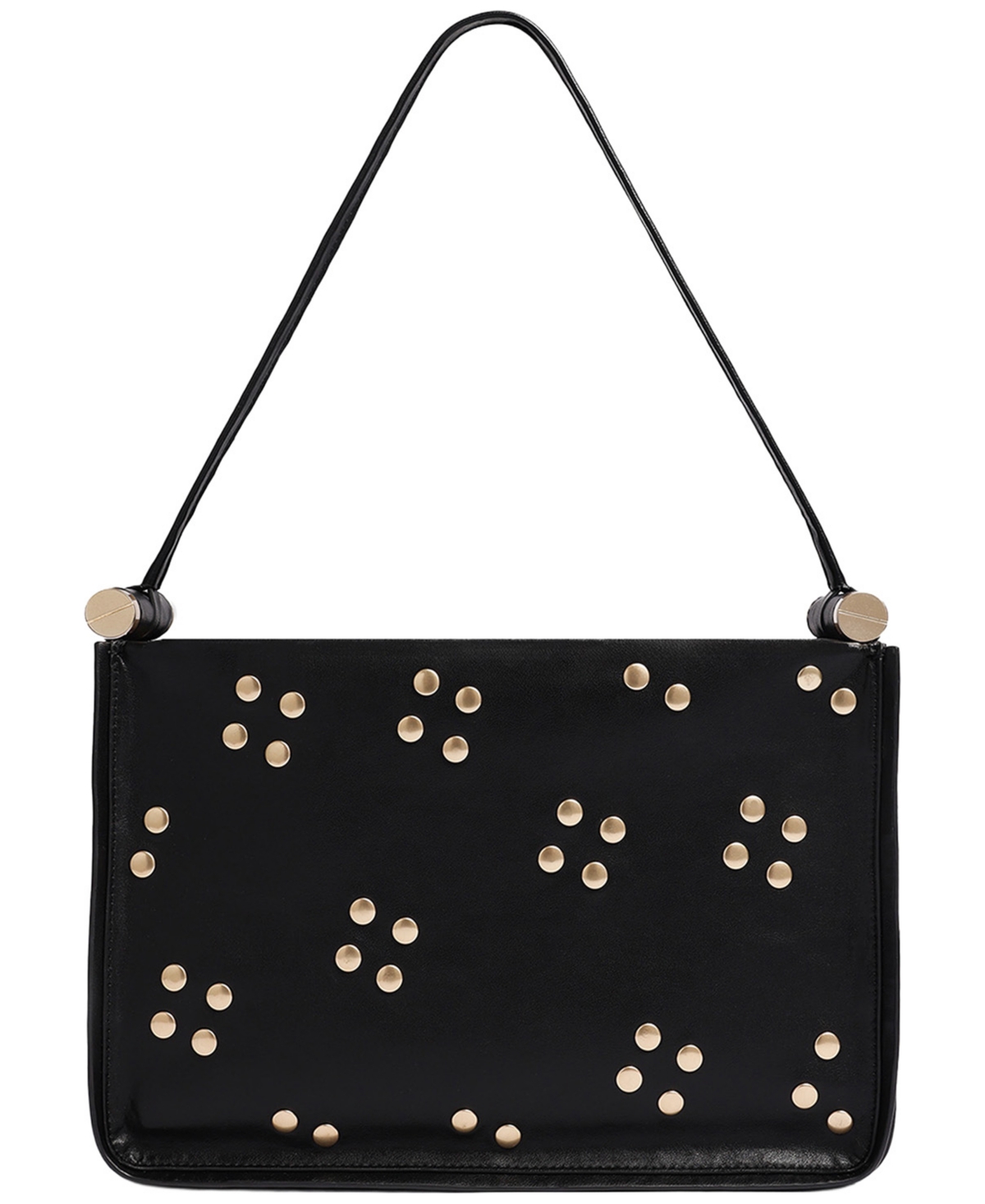 Kenneth Cole Highline Studded Top Handle Large Shoulder Bag - Black