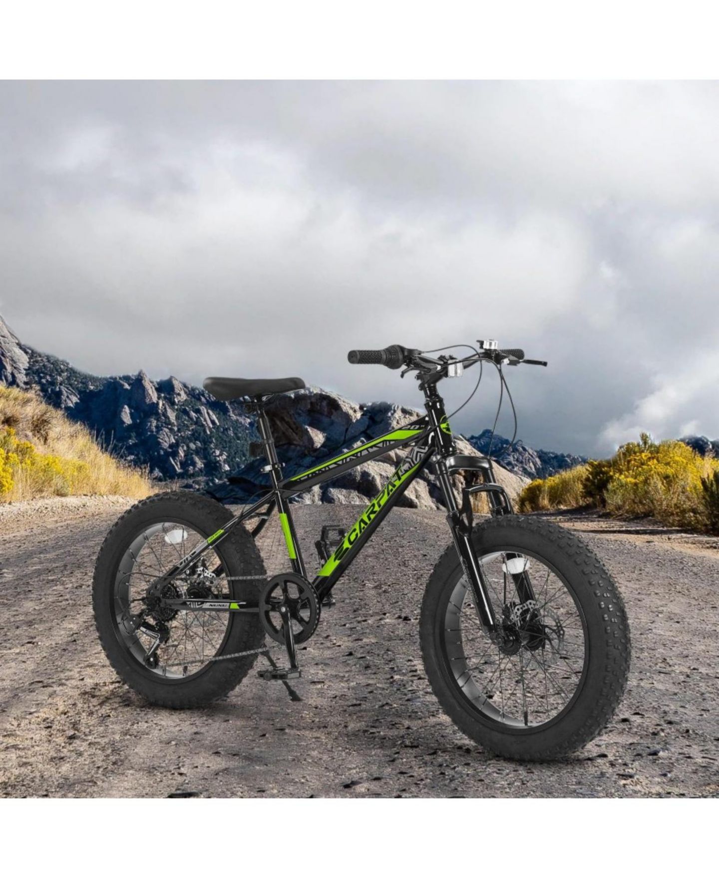 Детская игрушка ECHTPeak 20 Inch Mountain Bike High Carbon Steel with Disc Brakes and Front Suspension, Ages 8-10 Years, цвет: Зелёный — фото 3