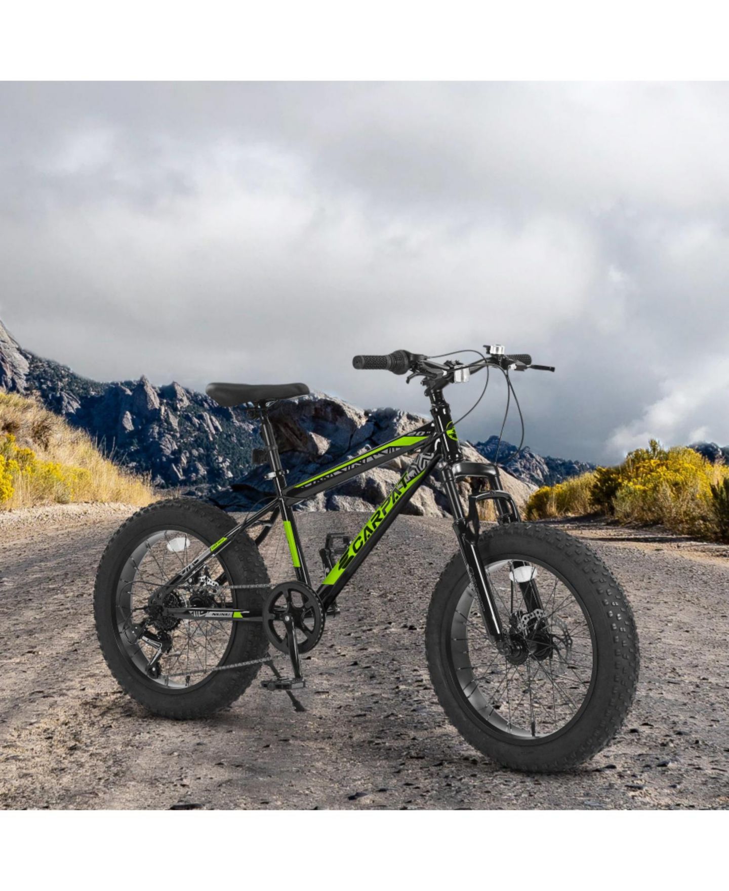 Детская игрушка ECHTPeak 20 Inch Mountain Bike High Carbon Steel with Disc Brakes and Front Suspension, Ages 8-10 Years, цвет: Зелёный — фото 10