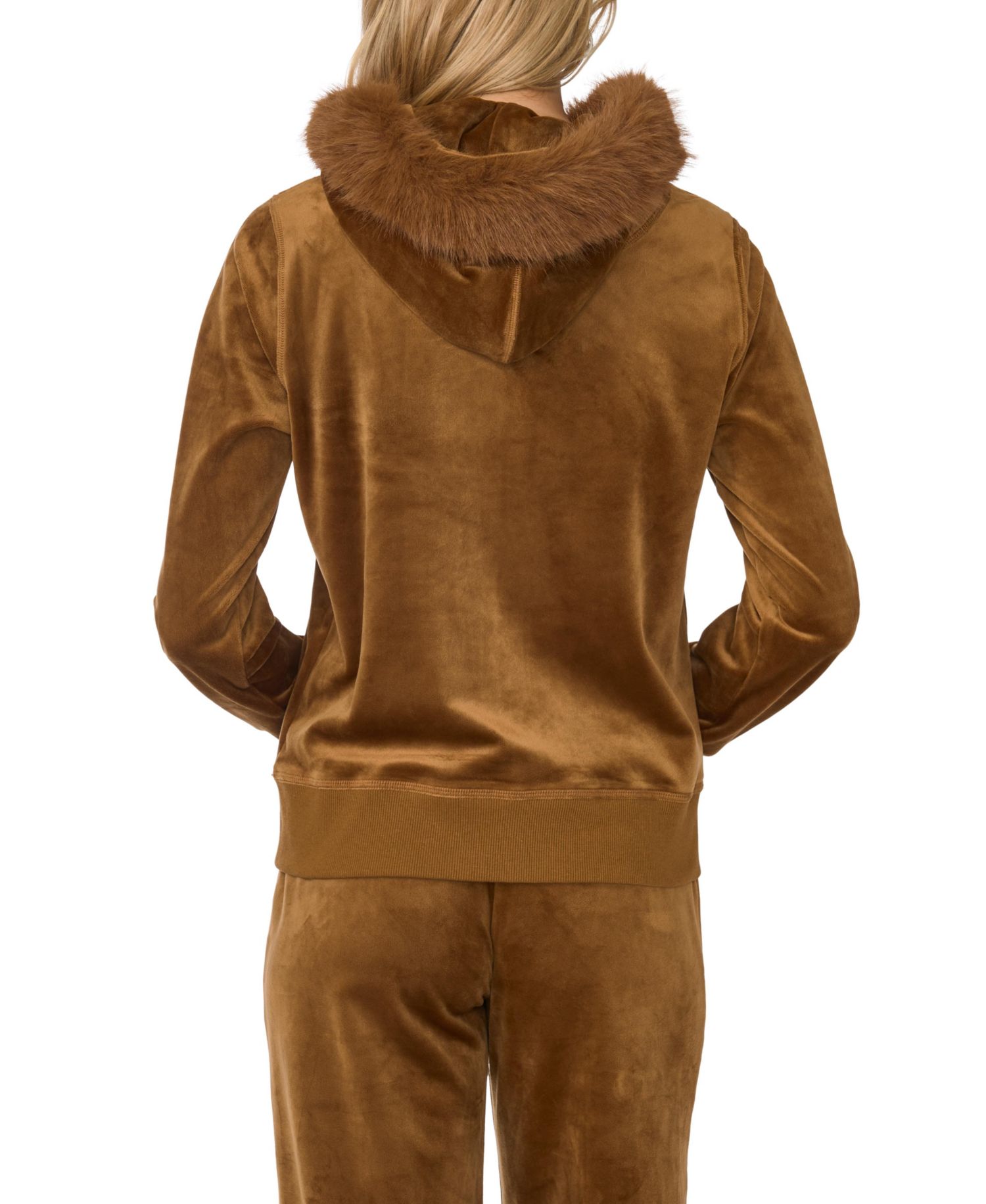 Women's Velour Drawstring-Waist Straight-Leg Pants