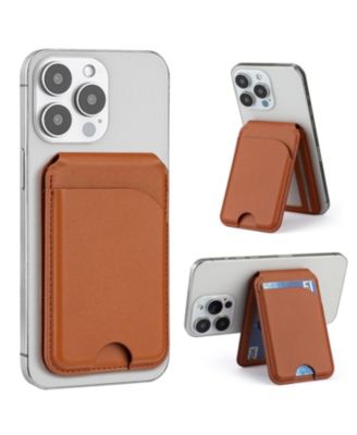 MagSafe Leather Wallet and Adjustable Phone Stand for iPhone 17-12 Series