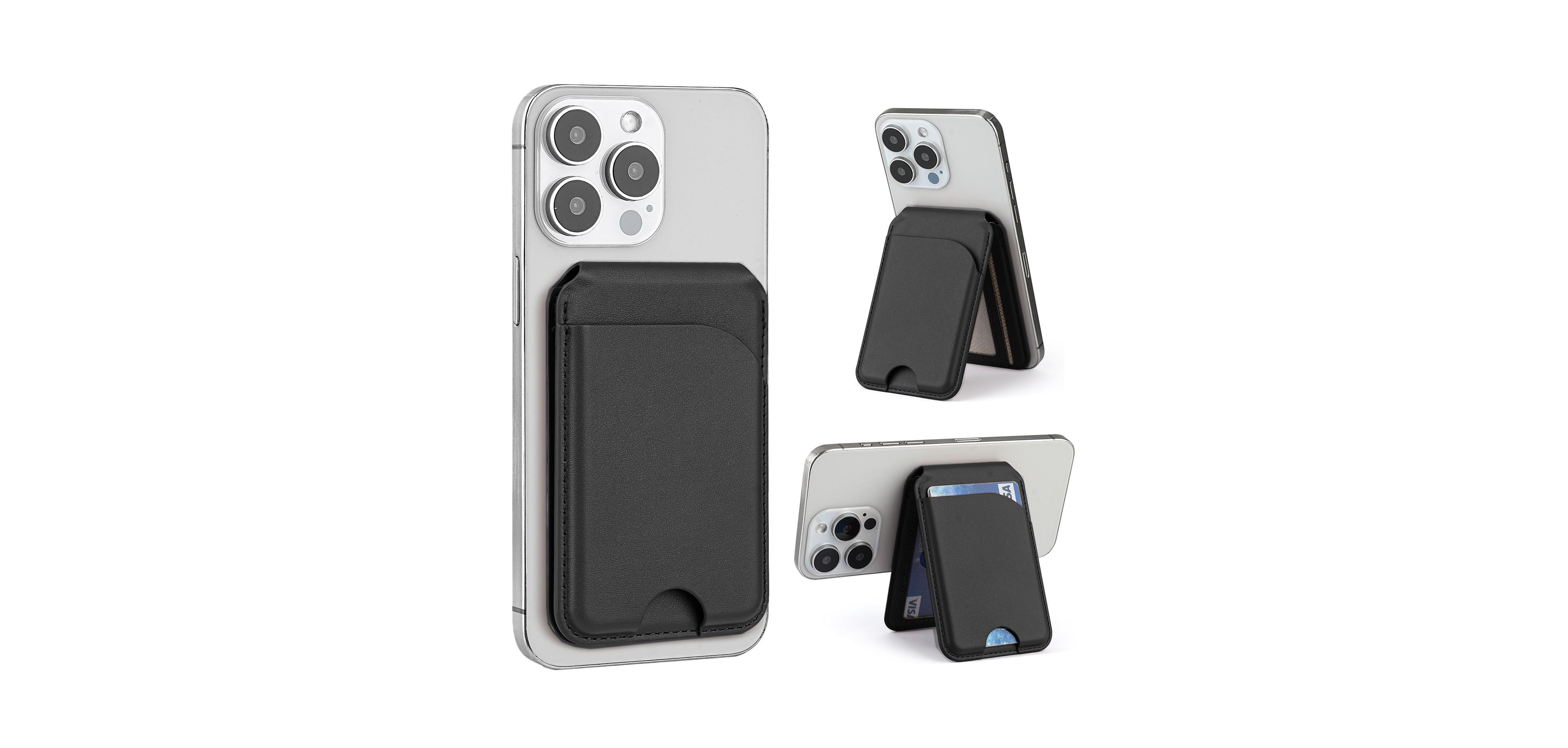 Alpha Digital MagSafe Leather Wallet and Adjustable Phone Stand for iPhone 17-12 Series