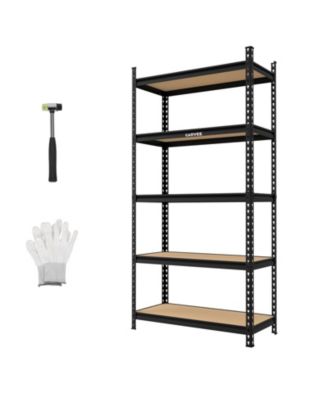 36 x 16 x 72 In – Heavy Duty 5-Tier Storage Rack – Adjustable Metal Utility Shelf with Sturdyly MDF Boards – 2020 lbs Capacity