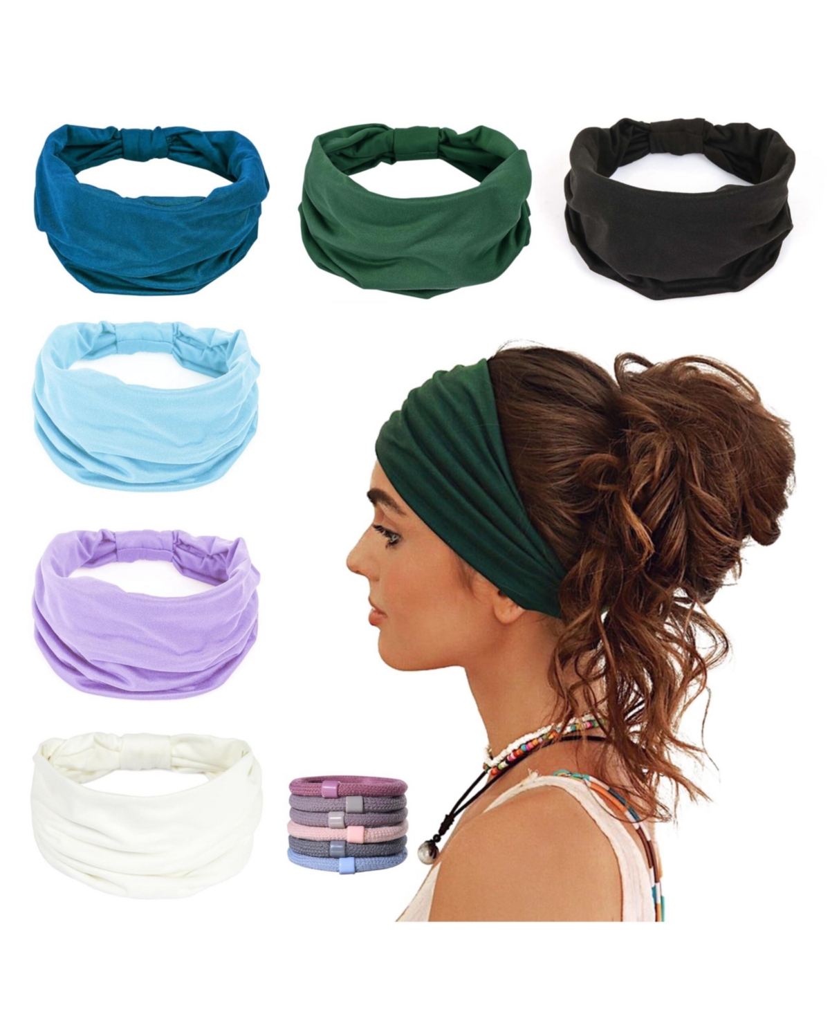 Peneyon Women's Wide Non-slip Knotted Headbands - Open Miscellaneous 962