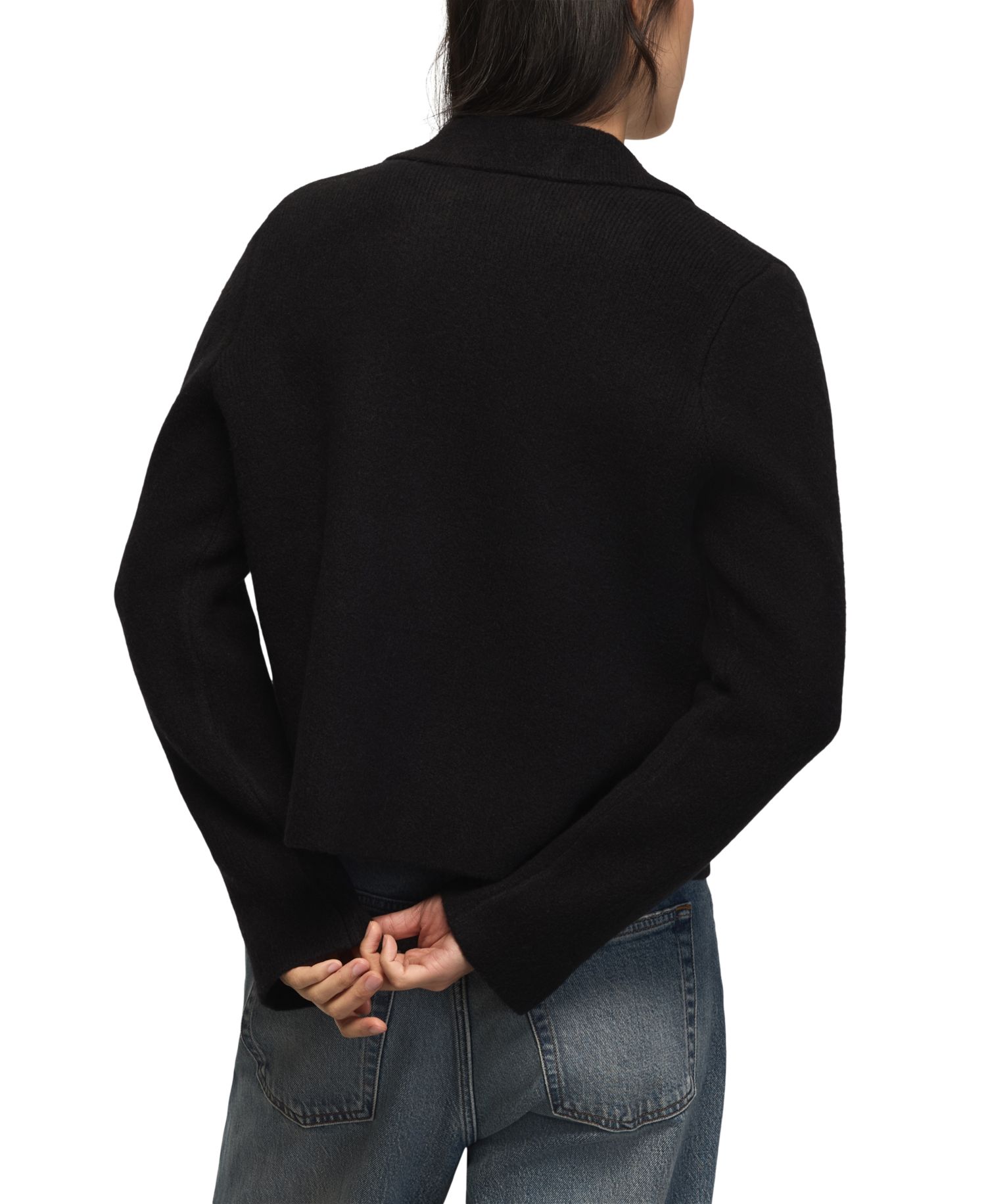 Women's Button-Down Long-Sleeve Fitted Cardigan Sweater