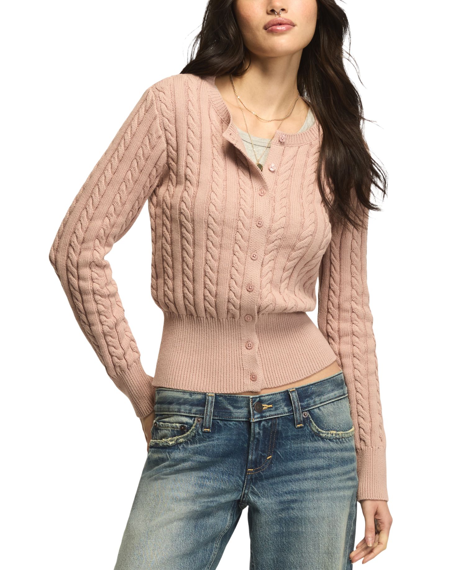 Women's Cloud Soft Cable-Knit Cardigan Sweater