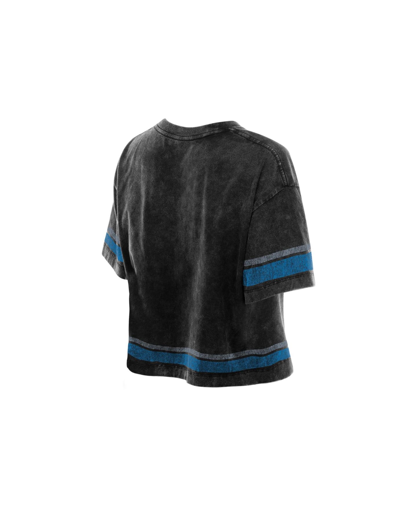 Женская футболка New Era Black Detroit Lions Lifestyle Mineral Wash Boxy Cropped — фото 6