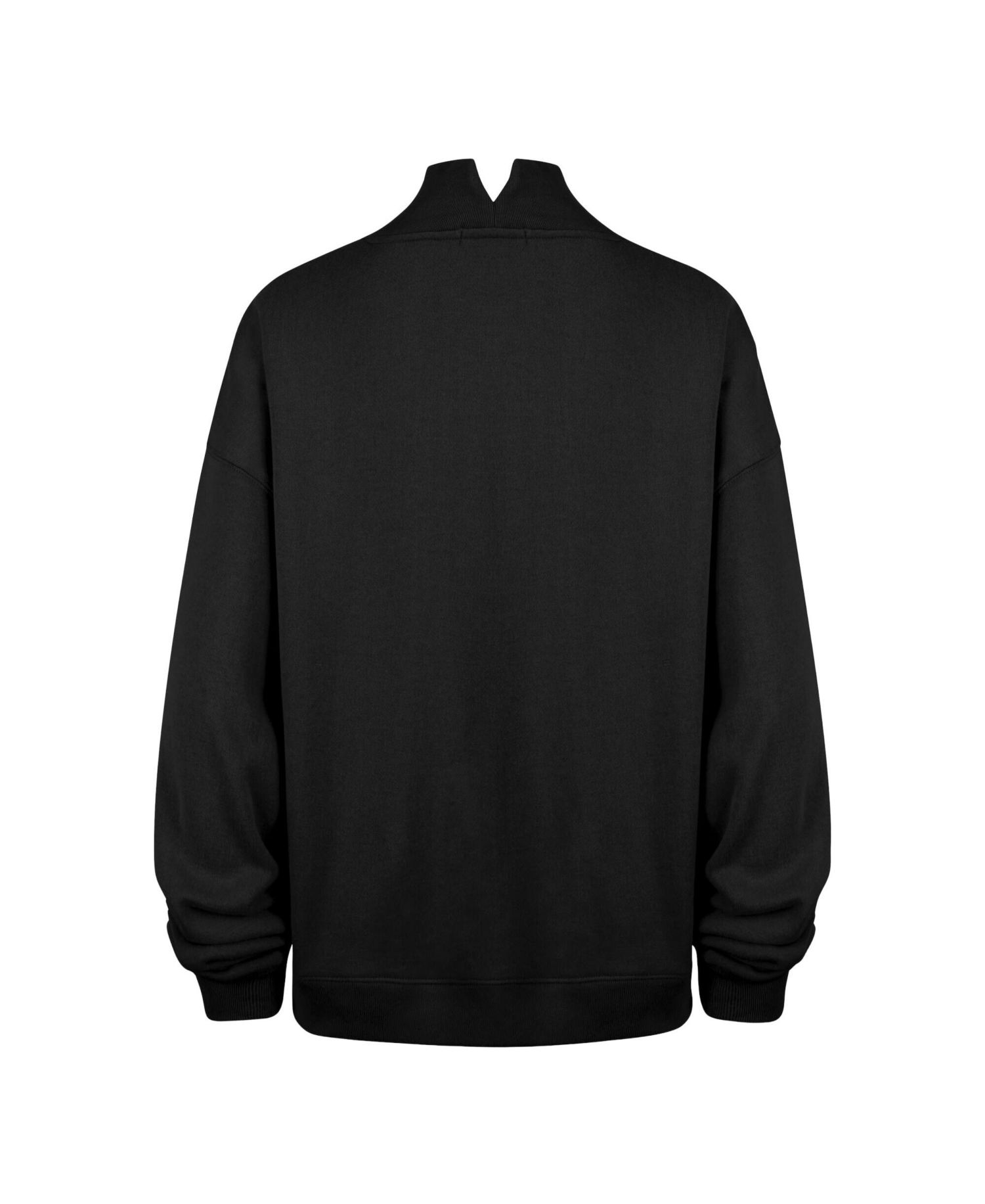 Women's '47 Black Cincinnati Bengals Oversized Vantage Mock Neck Sweatshirt