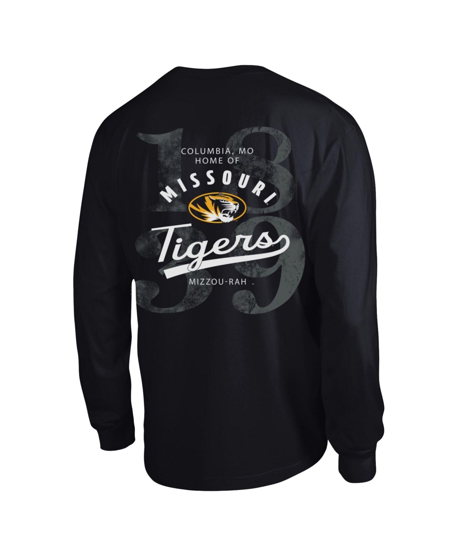 Men's Black Missouri Tigers Laminated All-Star Long Sleeve T-Shirt