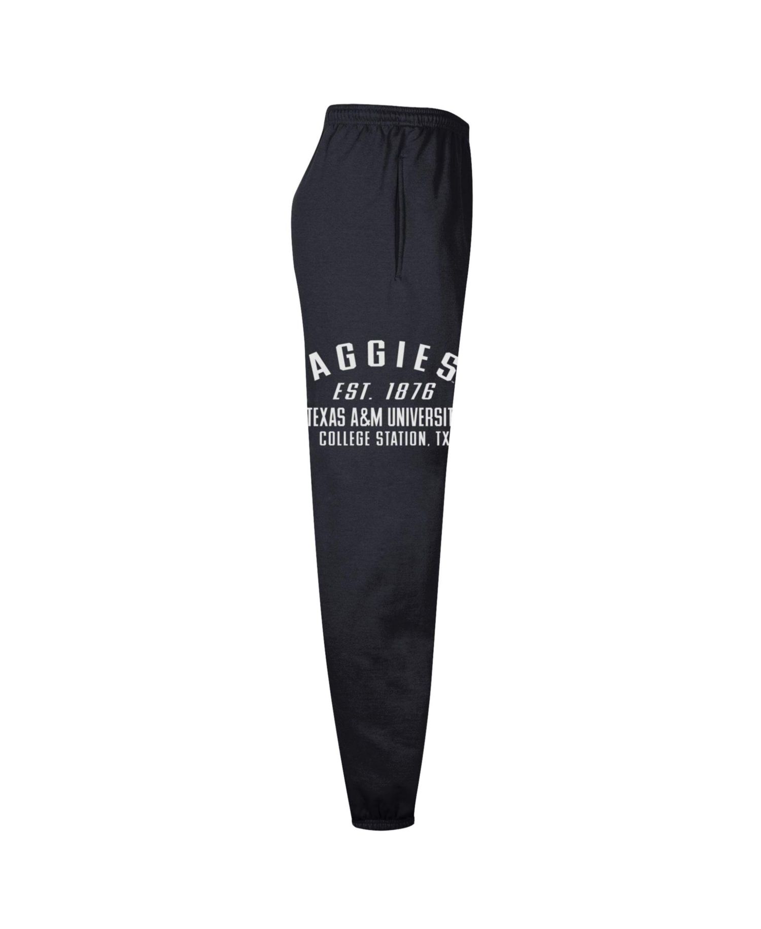 Men's Black Texas A&M Aggies Powerblend Banded Fleece Sweatpants