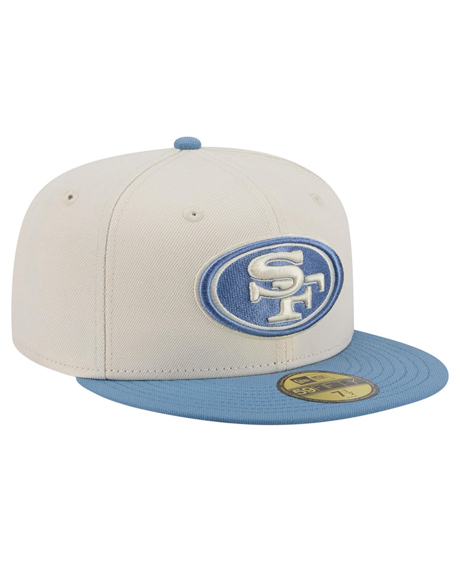 Men's Cream/Blue San Francisco 49ers Color Pack 59FIFTY Fitted Hat