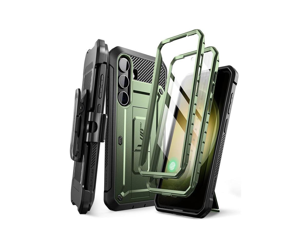 Supcase Unicorn Beetle Pro Rugged Kickstand Case for Samsung Galaxy S24 Plus - Dark Green