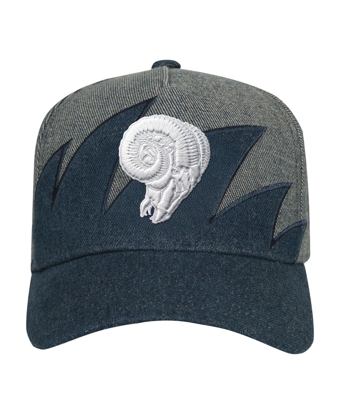 Детская кепка Mitchell & Ness Denim Los Angeles Rams Sharktooth Pro Pinch Adjustable Hat — фото 3