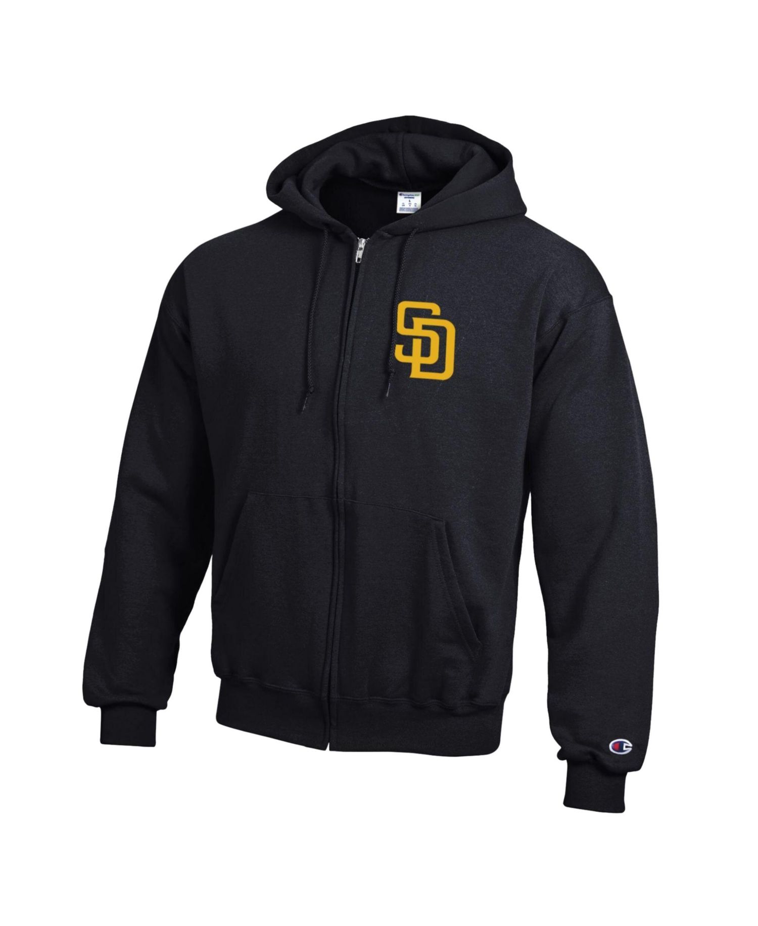 Men's Black San Diego Padres Powerblend Full-Zip Hoodie
