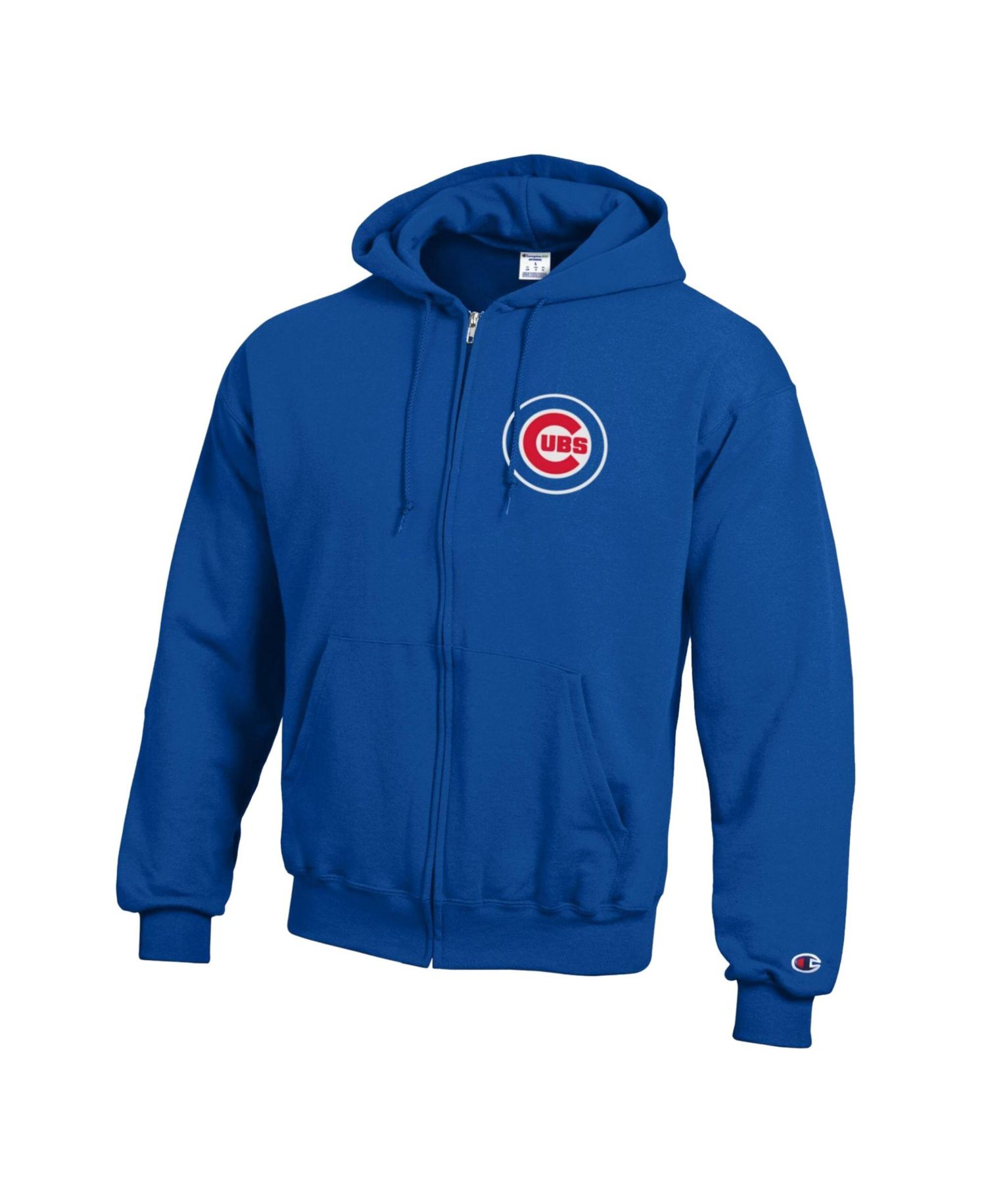 Men's Royal Chicago Cubs Powerblend Full-Zip Hoodie