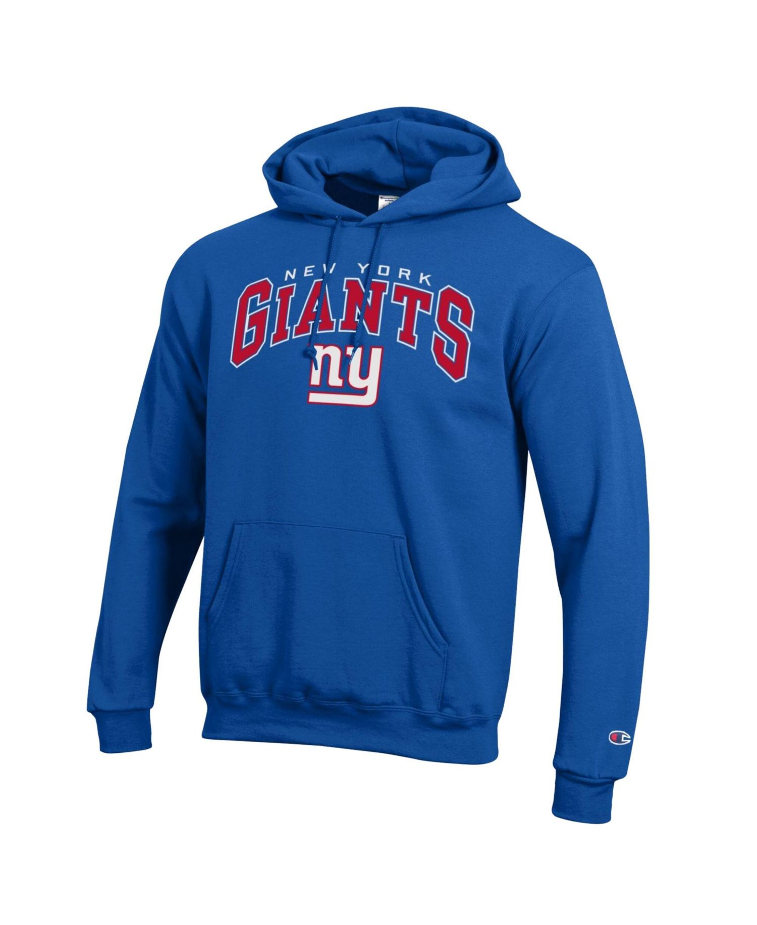 Men's Royal New York Giants Powerblend Arch over Logo Hoodie