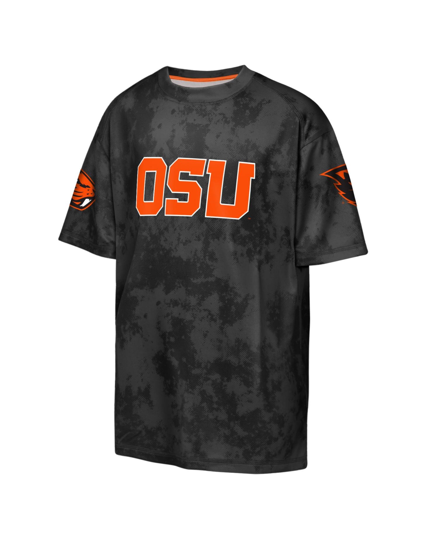 Big Boys and Girls Black Oregon State Beavers Off-Side Sublimated T-Shirt