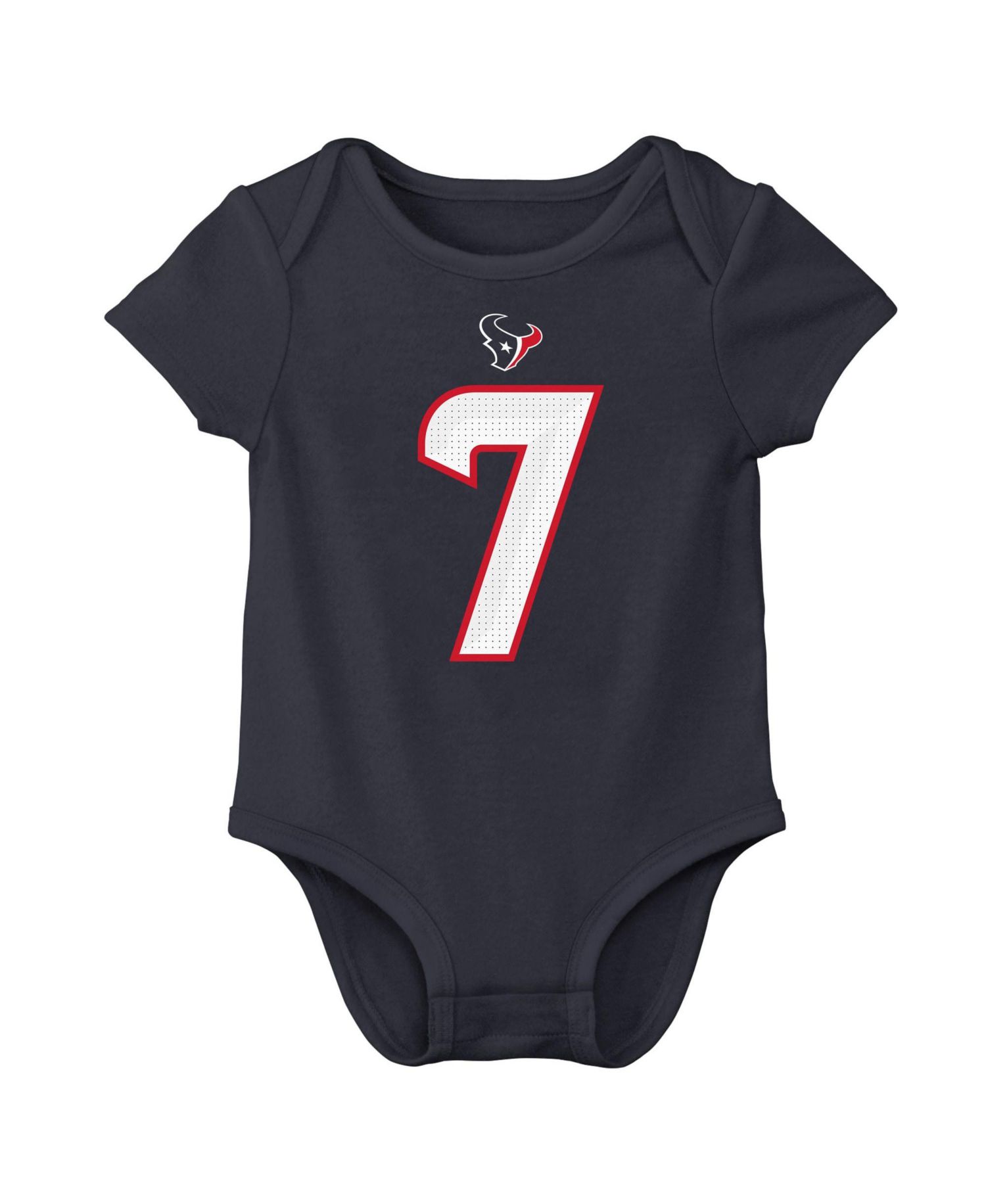 Baby Boys and Girls C.J. Stroud Navy Houston Texans Name & Number Bodysuit