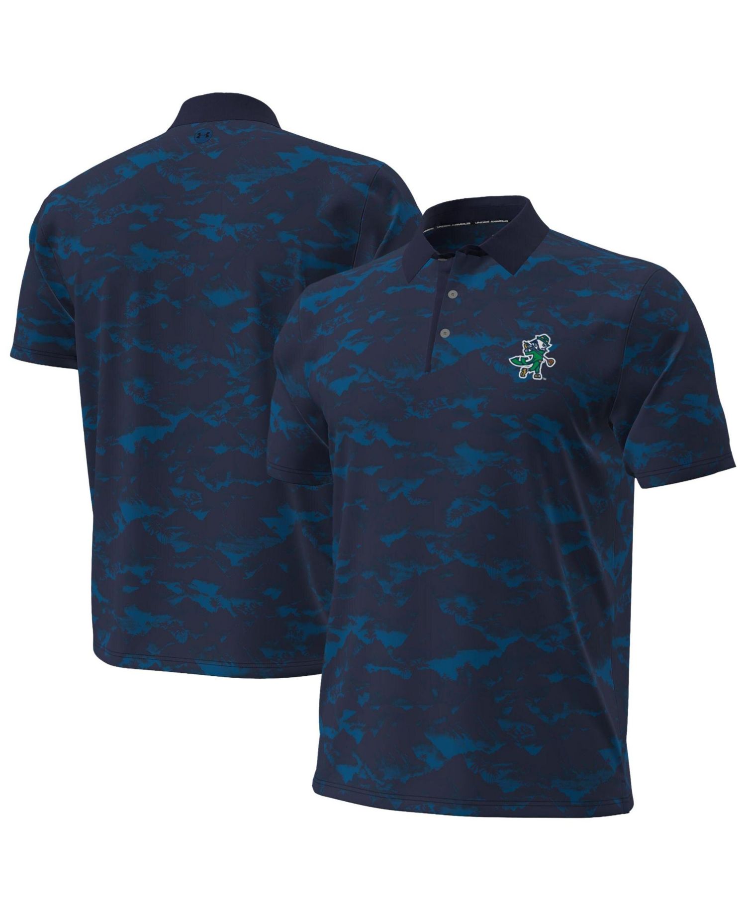 Men's Navy Notre Dame Fighting Irish ArmourDry Tropical Dusk Polo