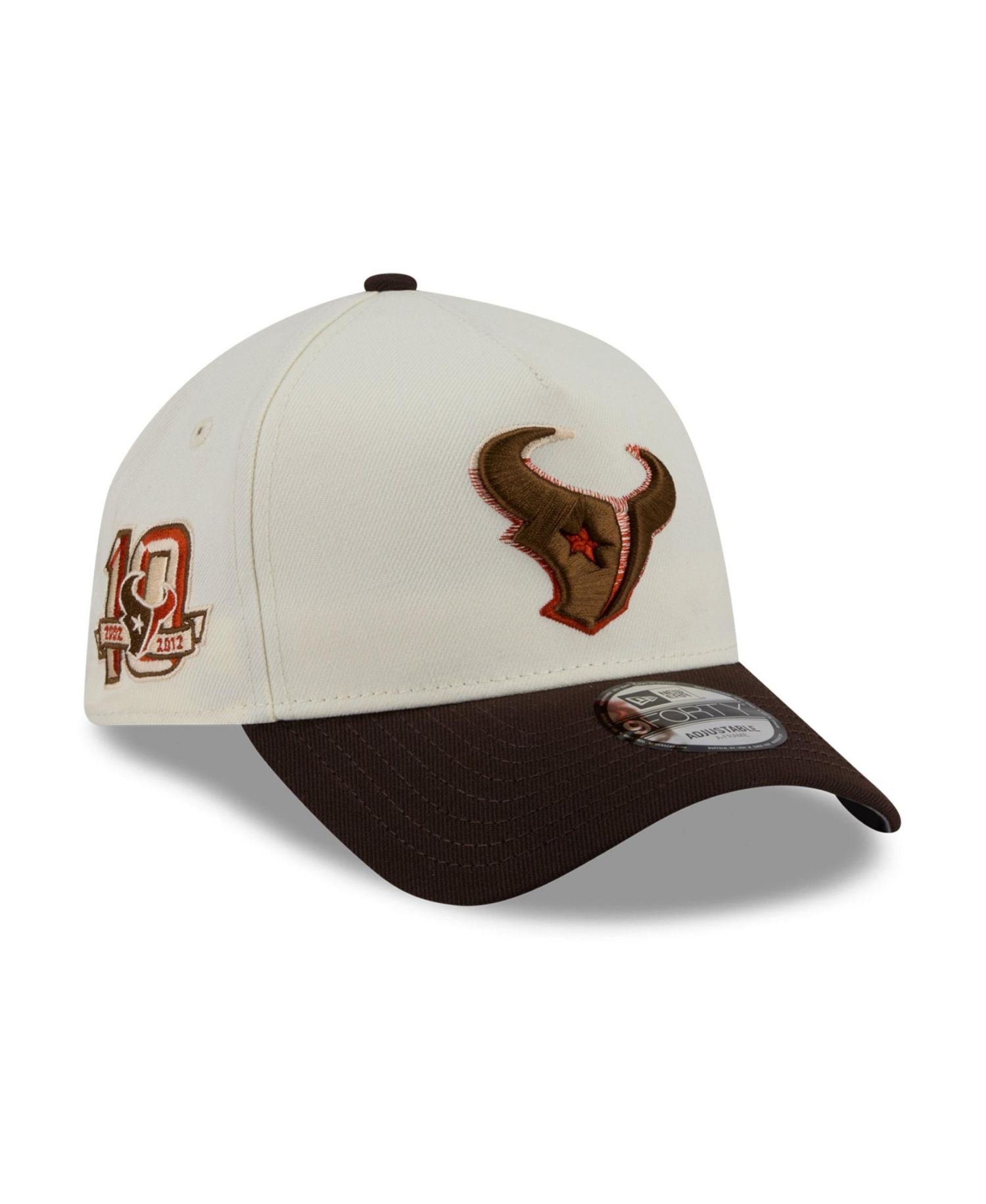 Men's Cream/Brown Houston Texans Pumpkin Spice A-Frame 9FORTY Adjustable Hat