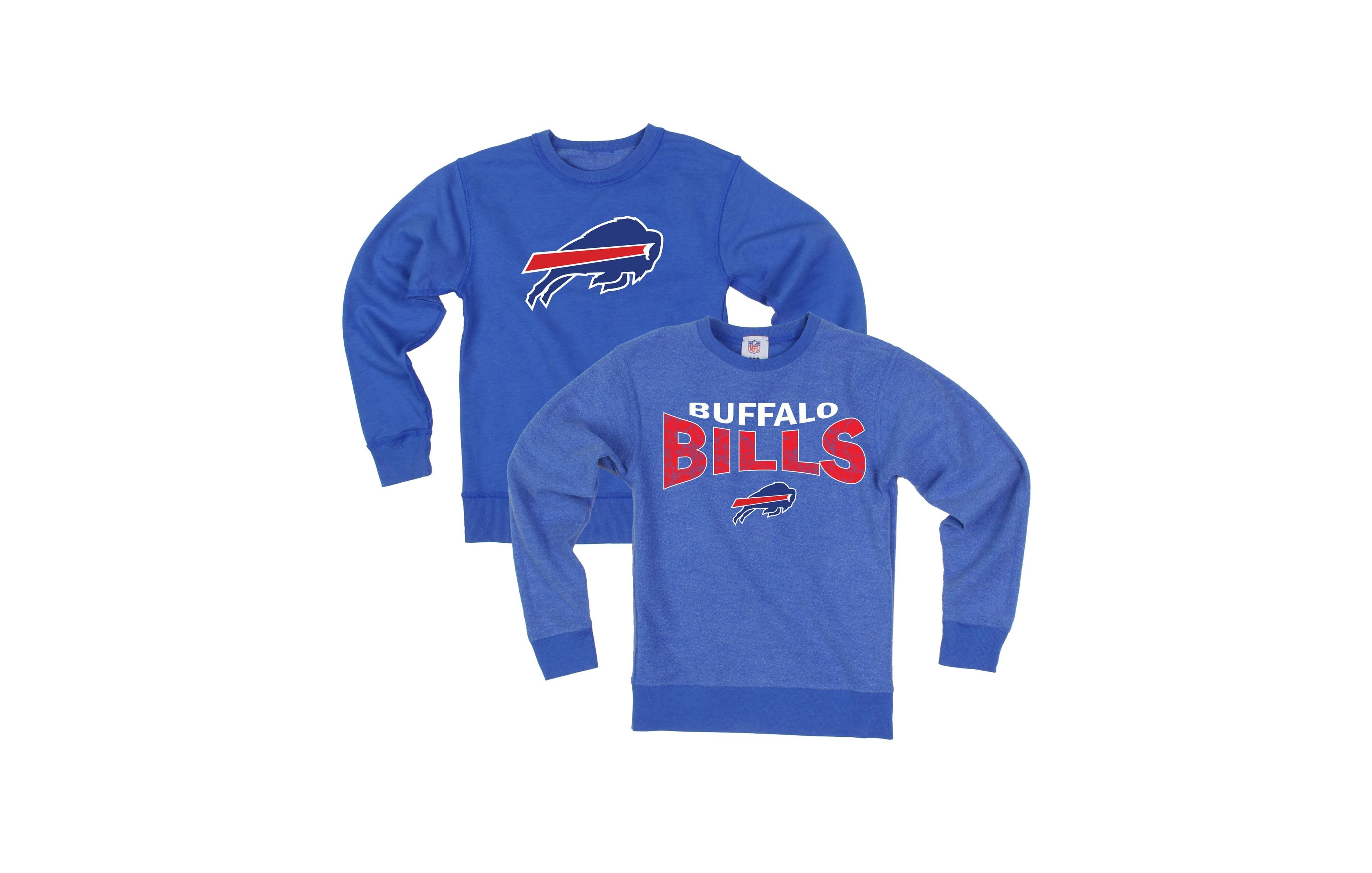Wes & Willy Big Boys' and Girls' Royal Buffalo Bills Reversible Fleece Sweatshirt