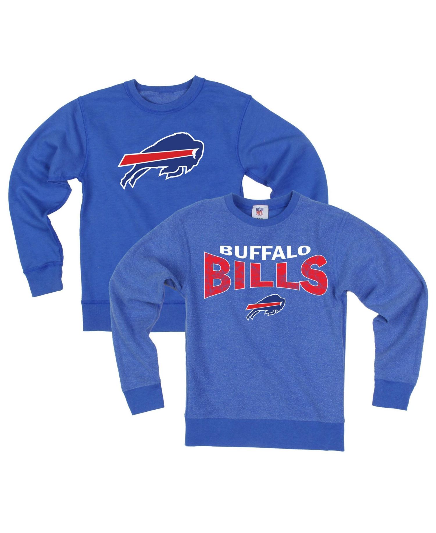 Big Boys and Girls Royal Buffalo Bills Reversible Fleece Sweatshirt