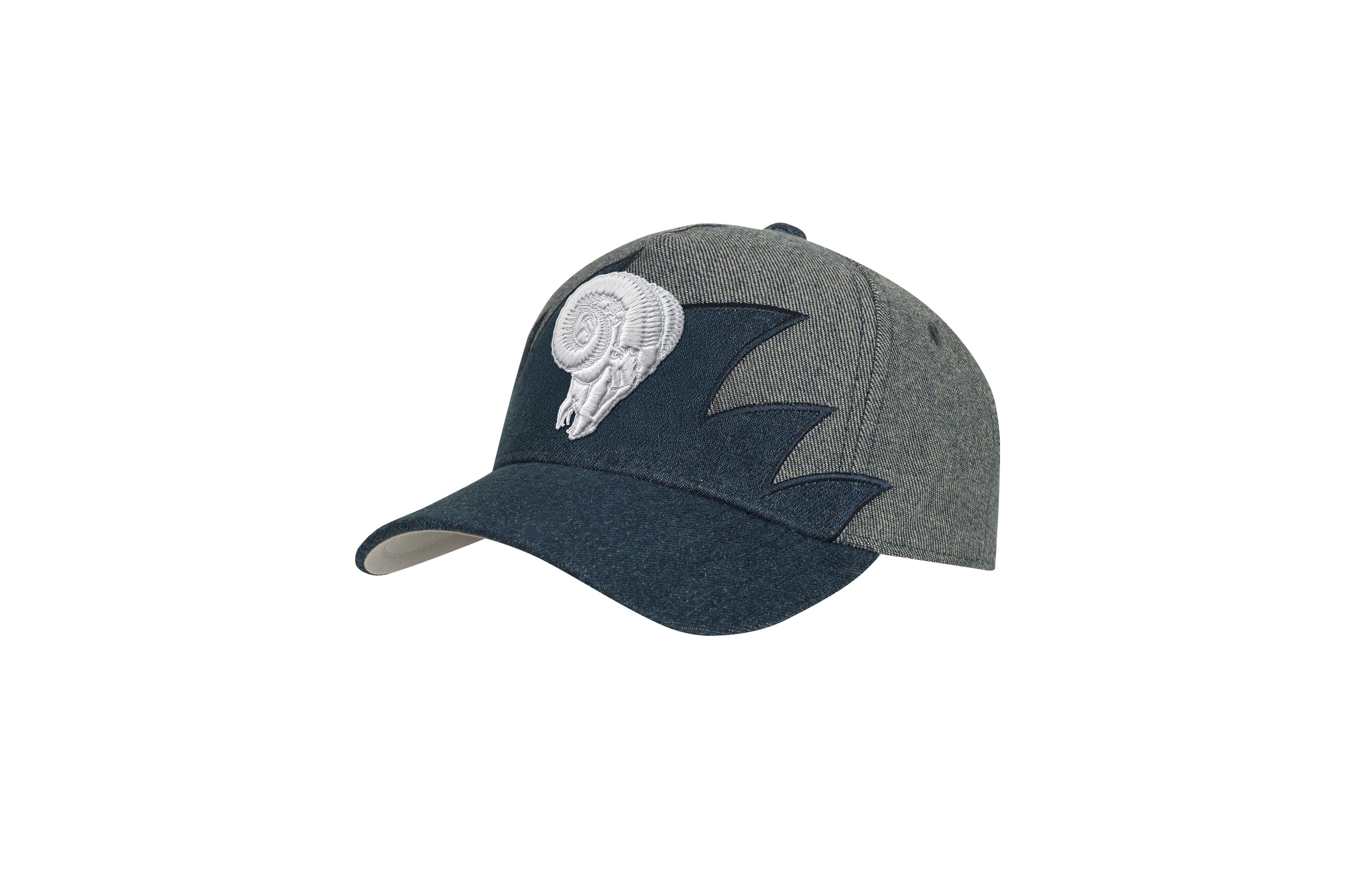 Mitchell & Ness Big Boys' and Girls' Denim Los Angeles Rams Sharktooth Pro Pinch Adjustable Hat