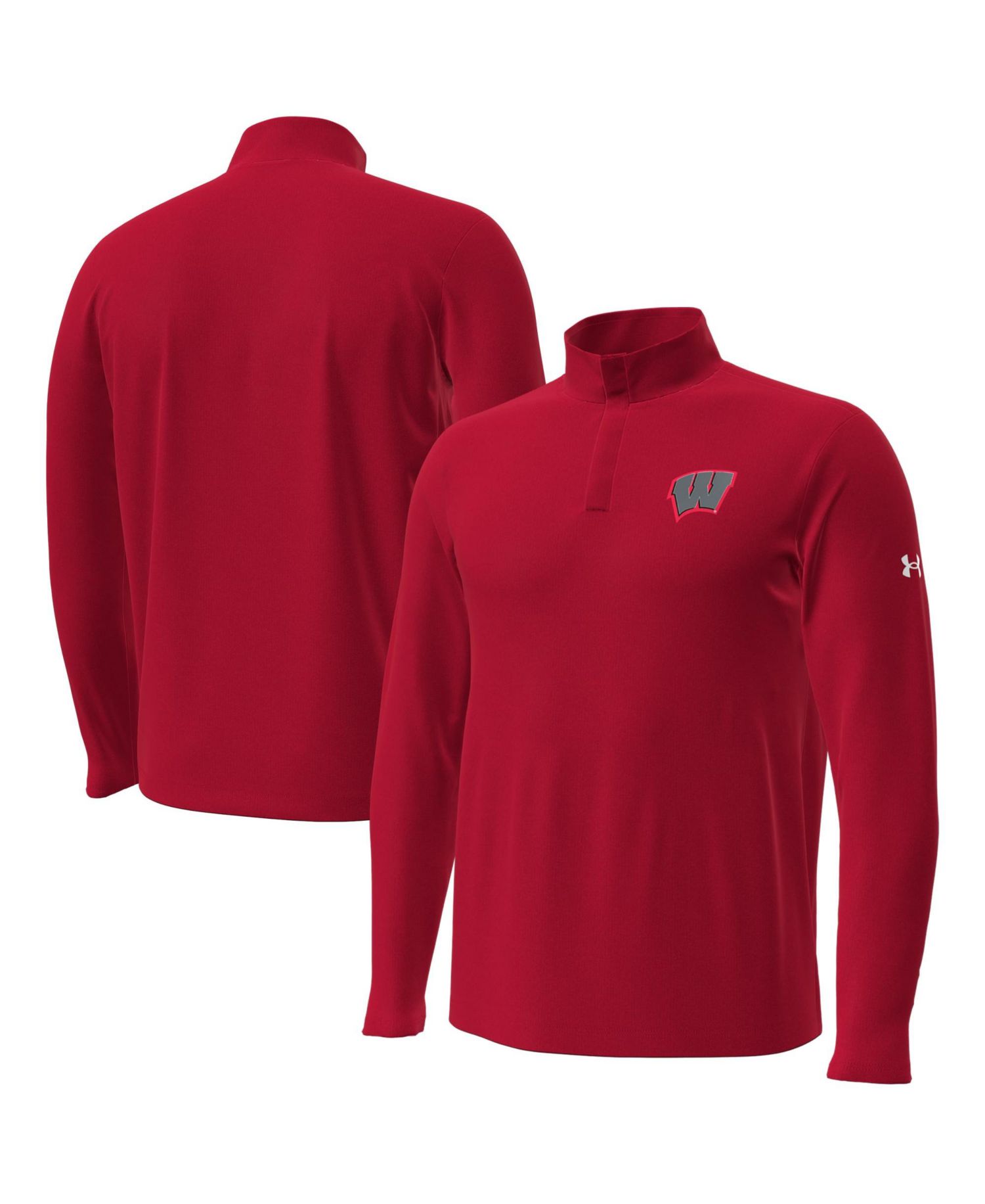 Men's Red Wisconsin Badgers 2026 Lambeau Field Collection Playoff Performance Quarter-Zip Top