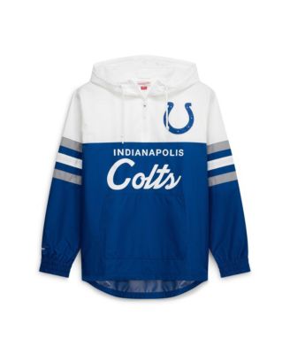 Men's Royal Indianapolis Colts Head Coach Anorak Quarter-Zip Windbreaker Jacket