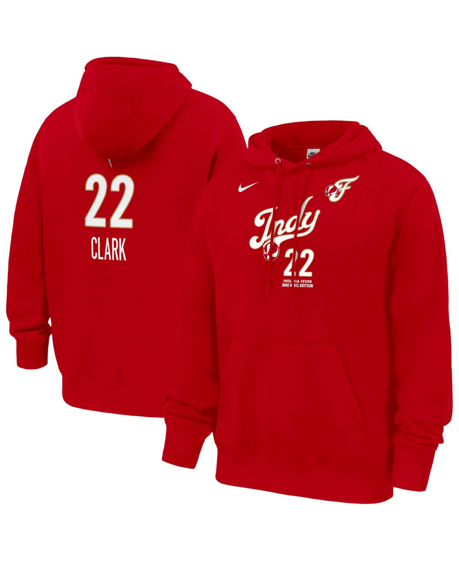 Men's Caitlin Clark Red Indiana Fever Rebel Edition Name & Number Hoodie