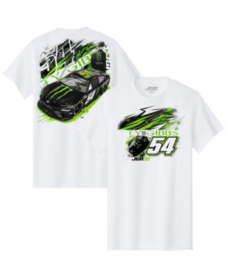 Men's White Ty Gibbs Monster Energy Car T-Shirt
