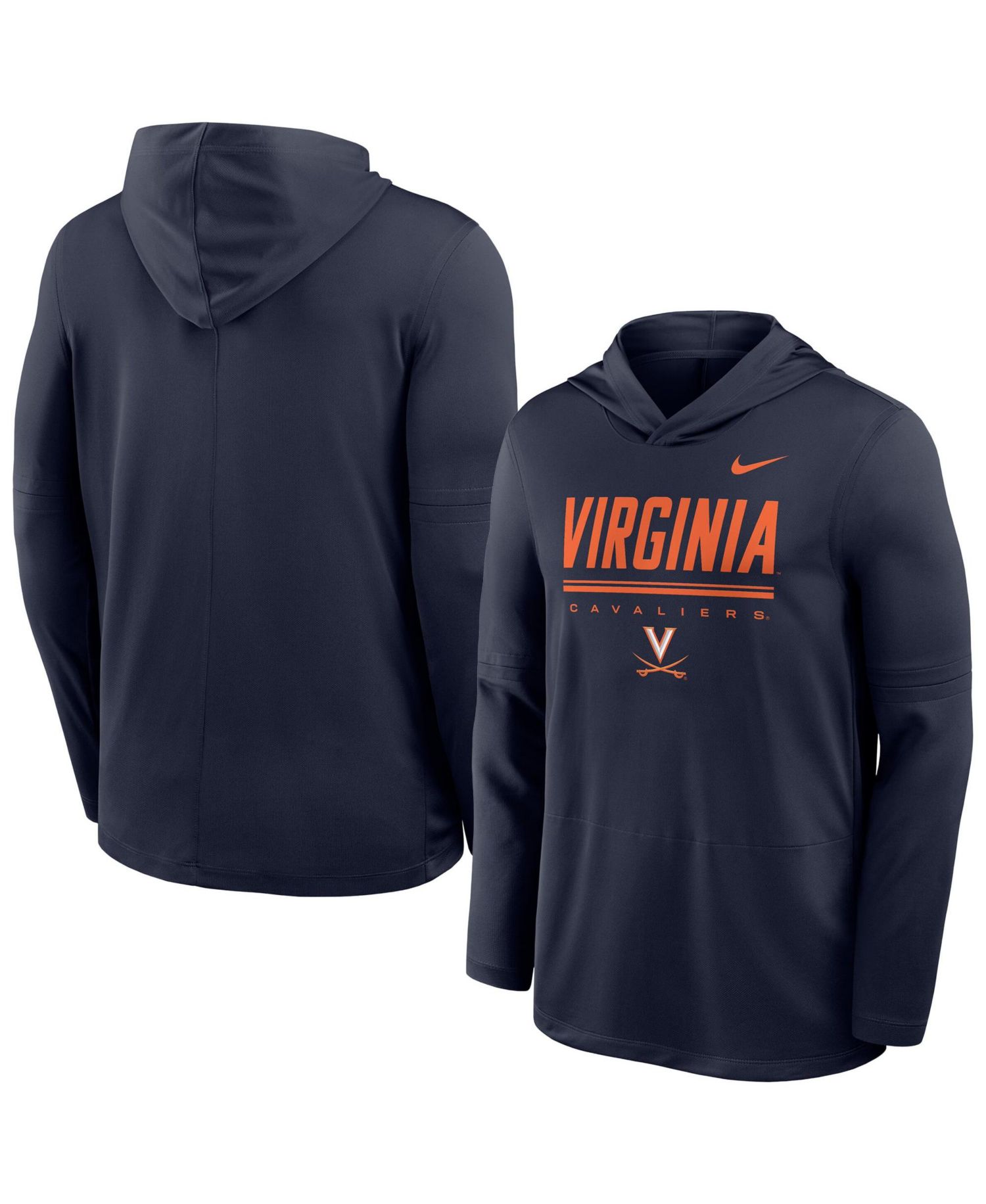 Men's Navy Virginia Cavaliers 2026 Sideline Dri-FIT Lightweight Hooded Top