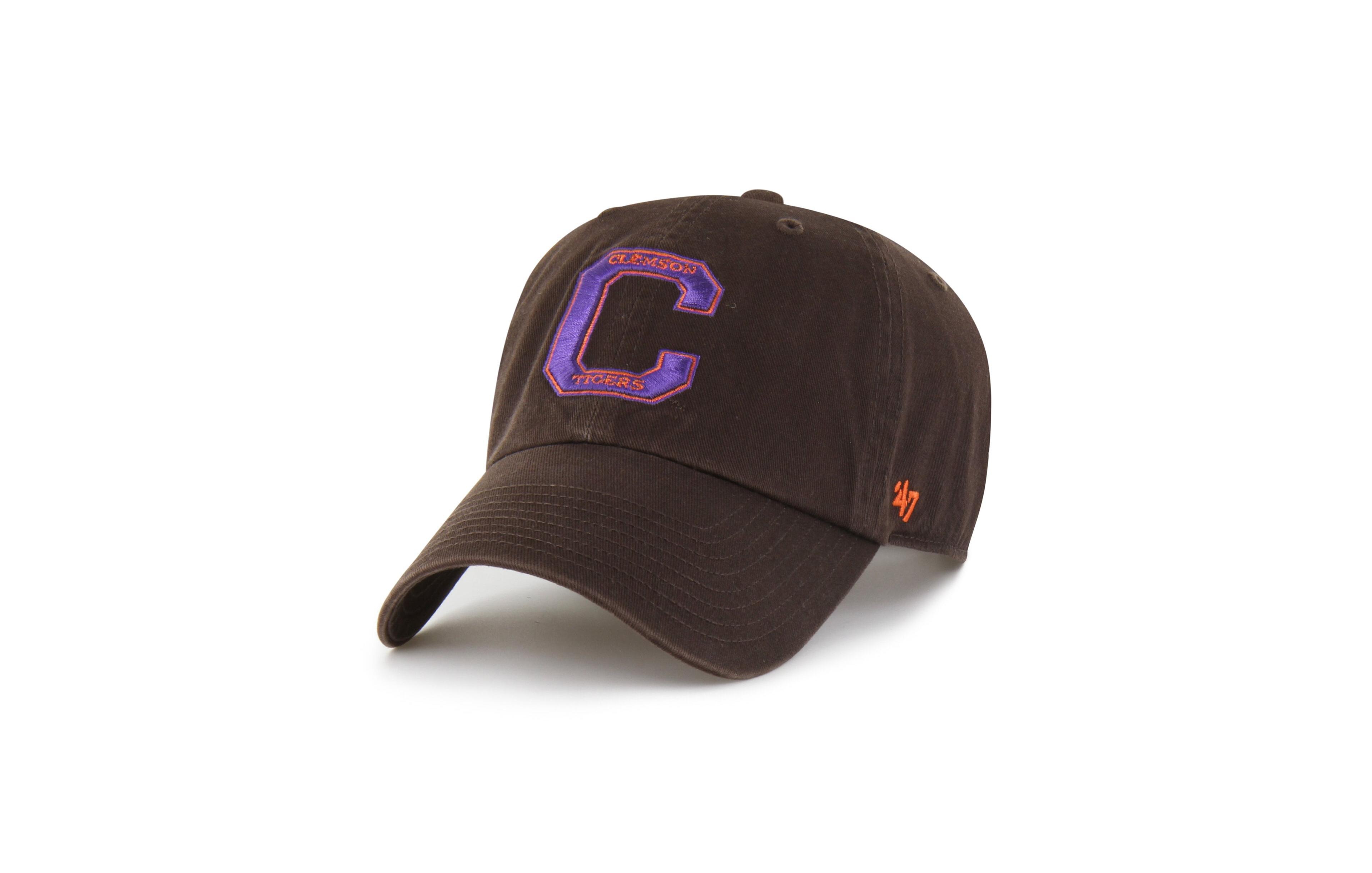 Men's '47 Brown Clemson Tigers Vault Clean Up Adjustable Hat