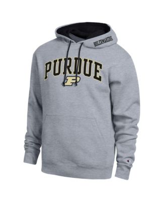 Men's  Heather Gray Purdue Boilermakers Arch Tackle Twill Hoodie