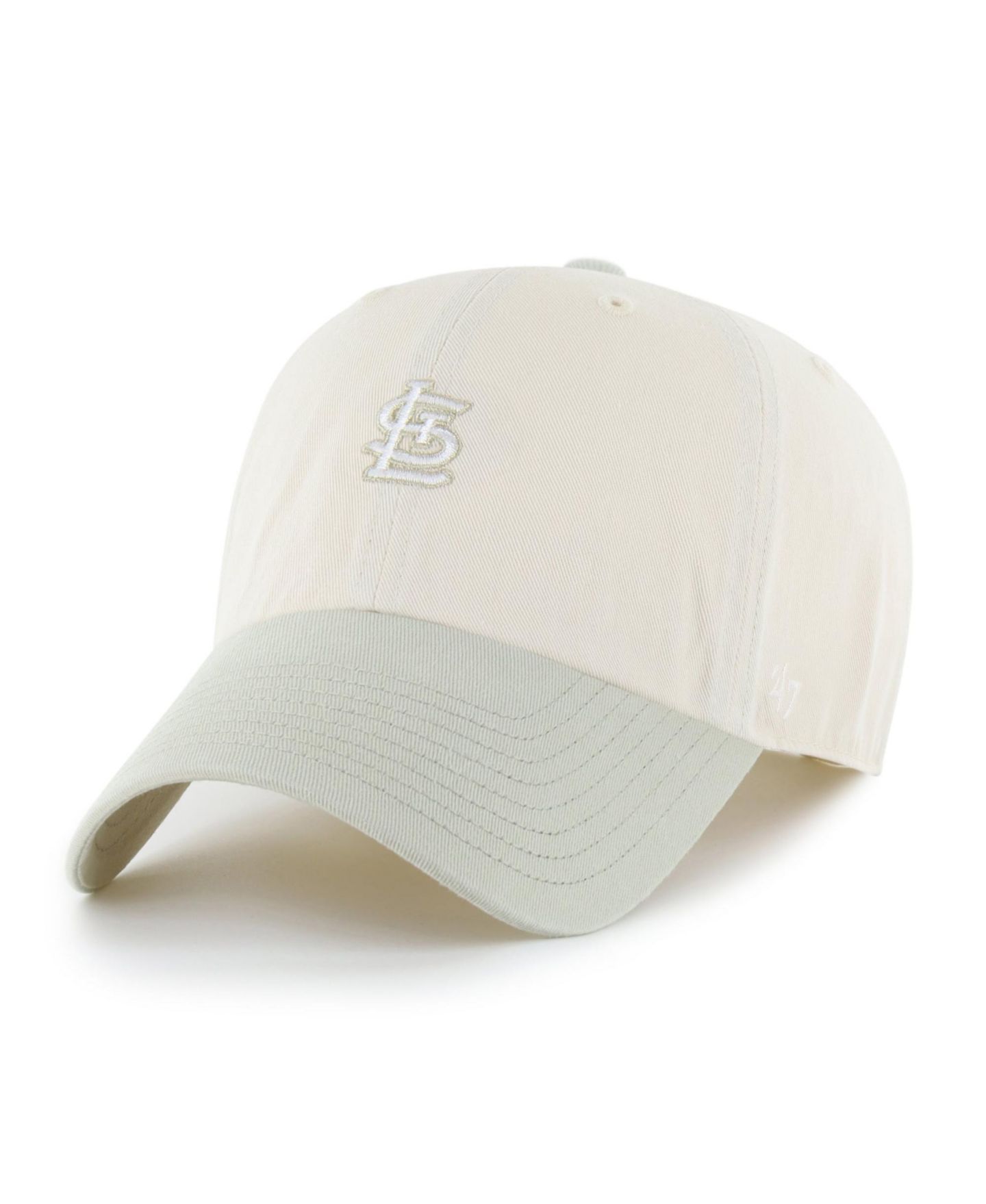 Мужская кепка '47 Brand Light Beige/Olive St. Louis Cardinals Shades of Sport Clean Up Adjustable Hat — фото 1