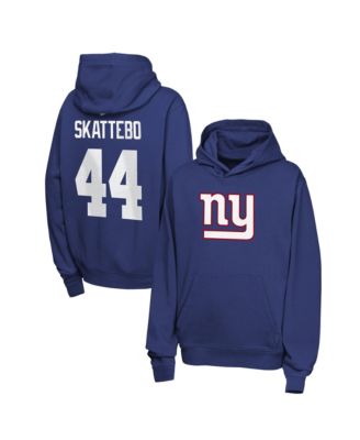Big Boys and Girls Cam Skattebo Royal New York Giants Name & Number Club Fleece Hoodie
