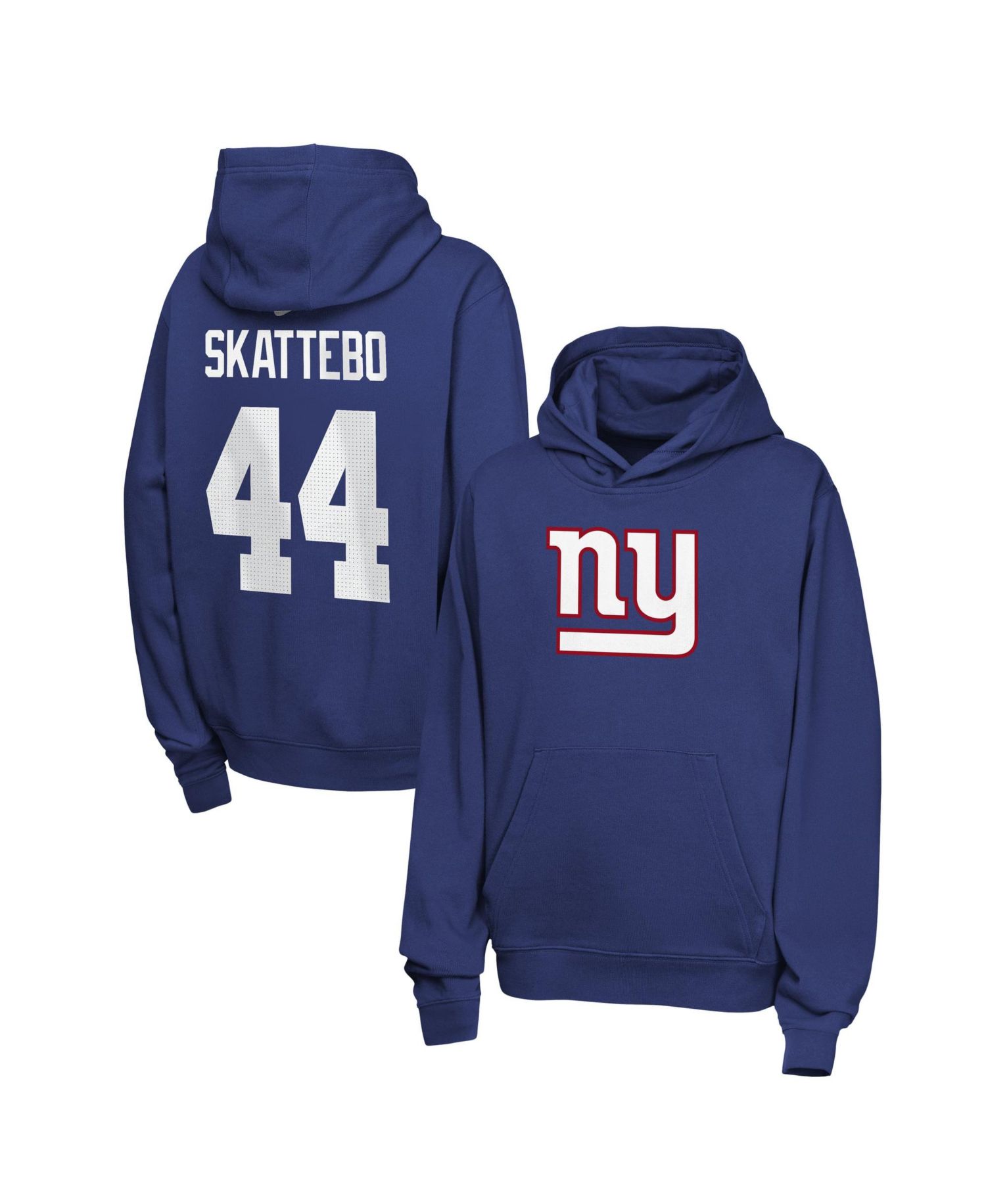 Big Boys and Girls Cam Skattebo Royal New York Giants Name & Number Club Fleece Hoodie