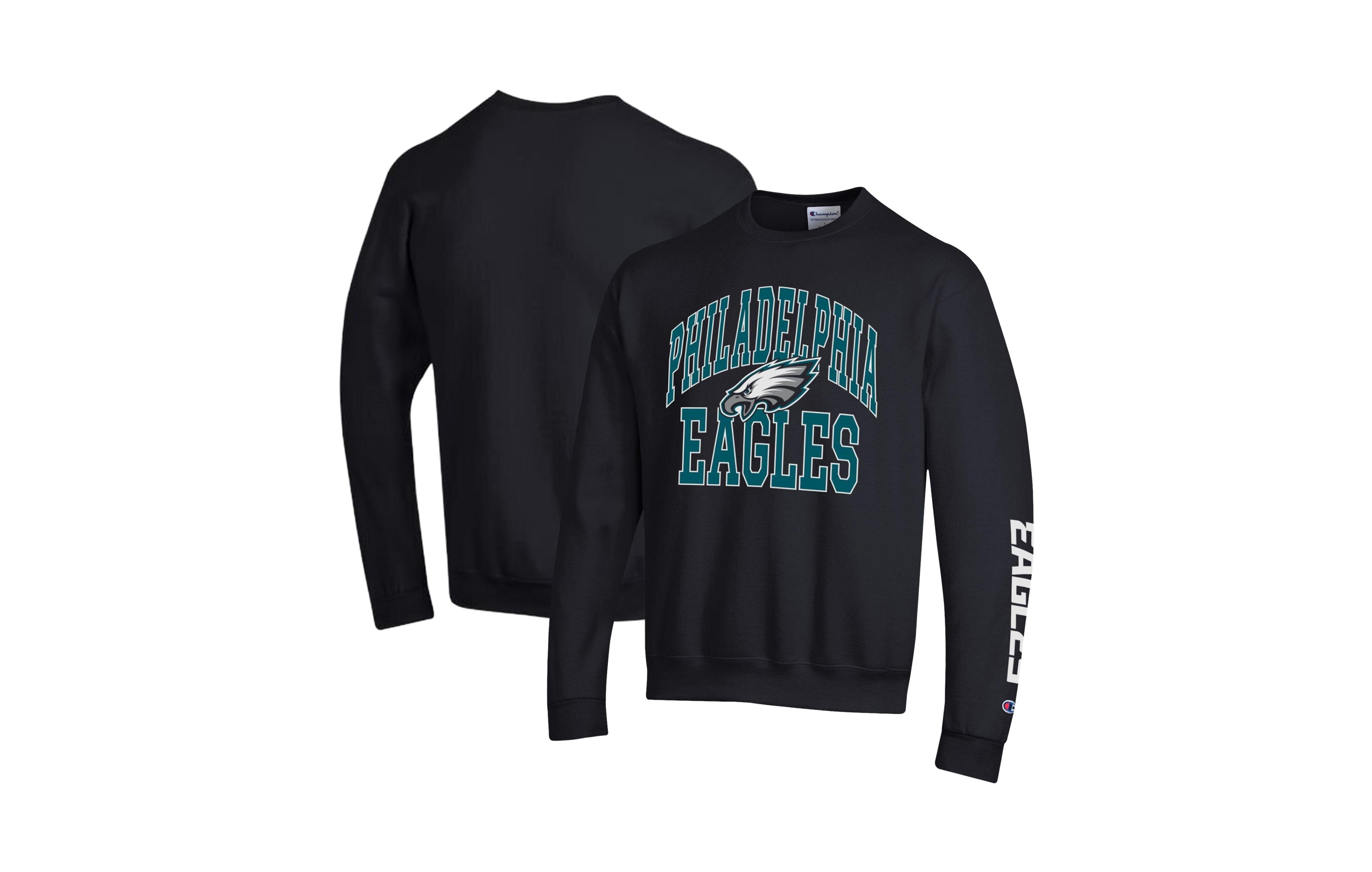 Champion Men's Black Philadelphia Eagles Power Blend Fleece Sweatshirt