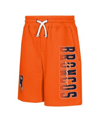 Big Boys and Girls  Orange Denver Broncos Audible Fleece Shorts