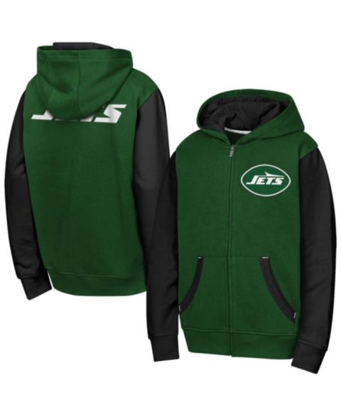 Детское худи Outerstuff Green New York Jets Stadium Colorblock Full-Zip