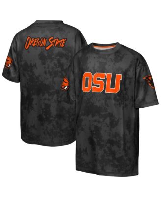 Big Boys and Girls Black Oregon State Beavers Off-Side Sublimated T-Shirt