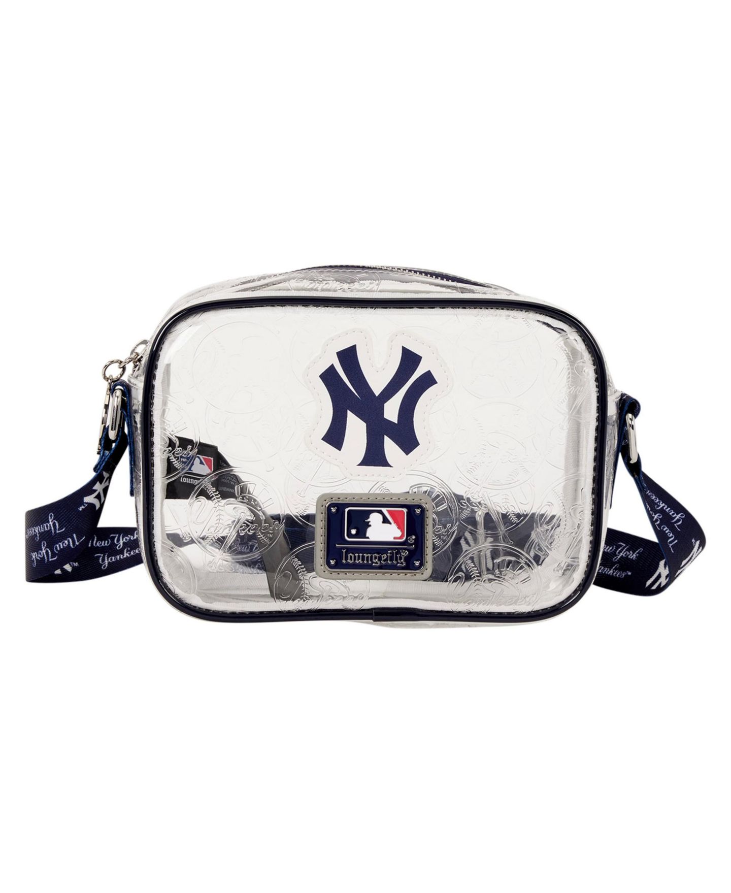 Женская сумка Loungefly New York Yankees Clear All Over Logo Crossbody — фото 1