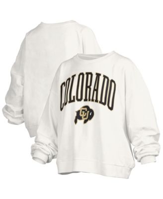 Women's  White Colorado Buffaloes Janise Fleece Sweatshirt