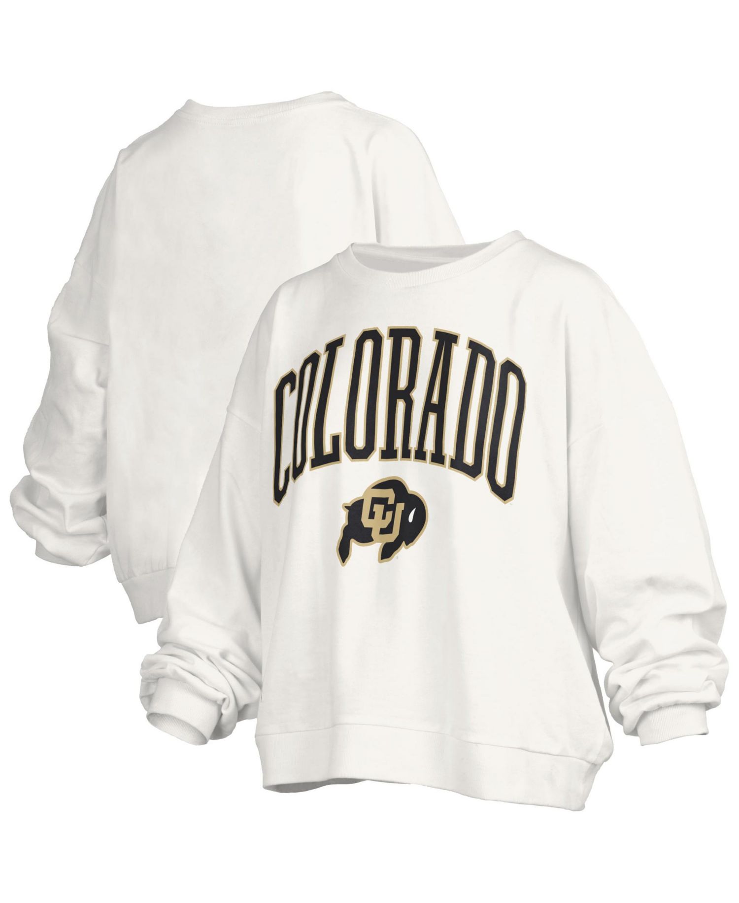 Women's White Colorado Buffaloes Janise Fleece Sweatshirt