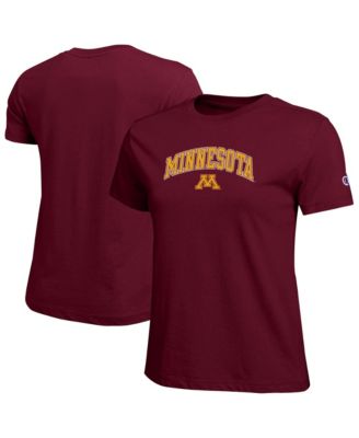 Women's  Maroon Minnesota Golden Gophers Arched Over Logo T-Shirt