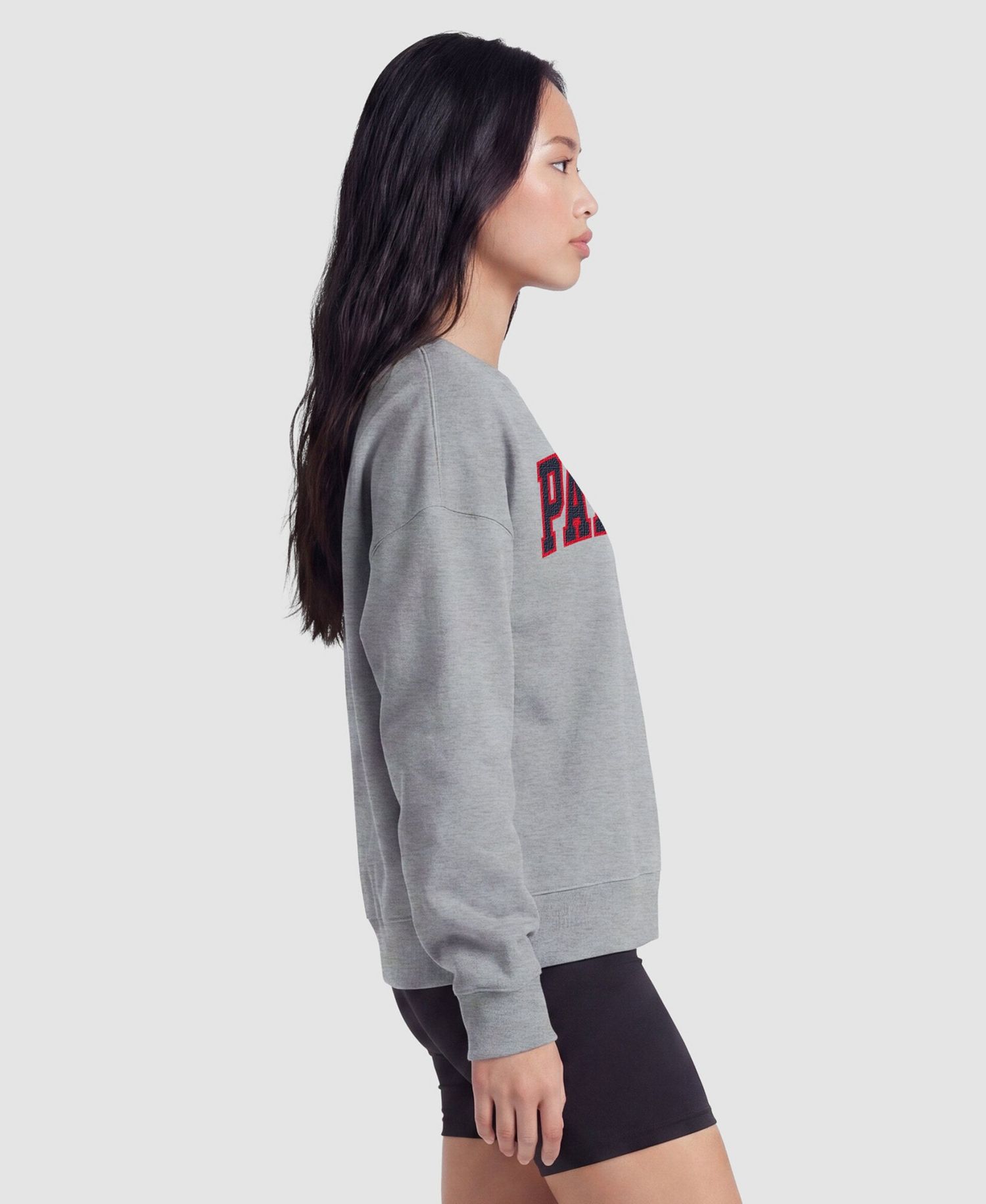 New England Patriots Women's Contrast Lined Sweatshirt - Heather Gray