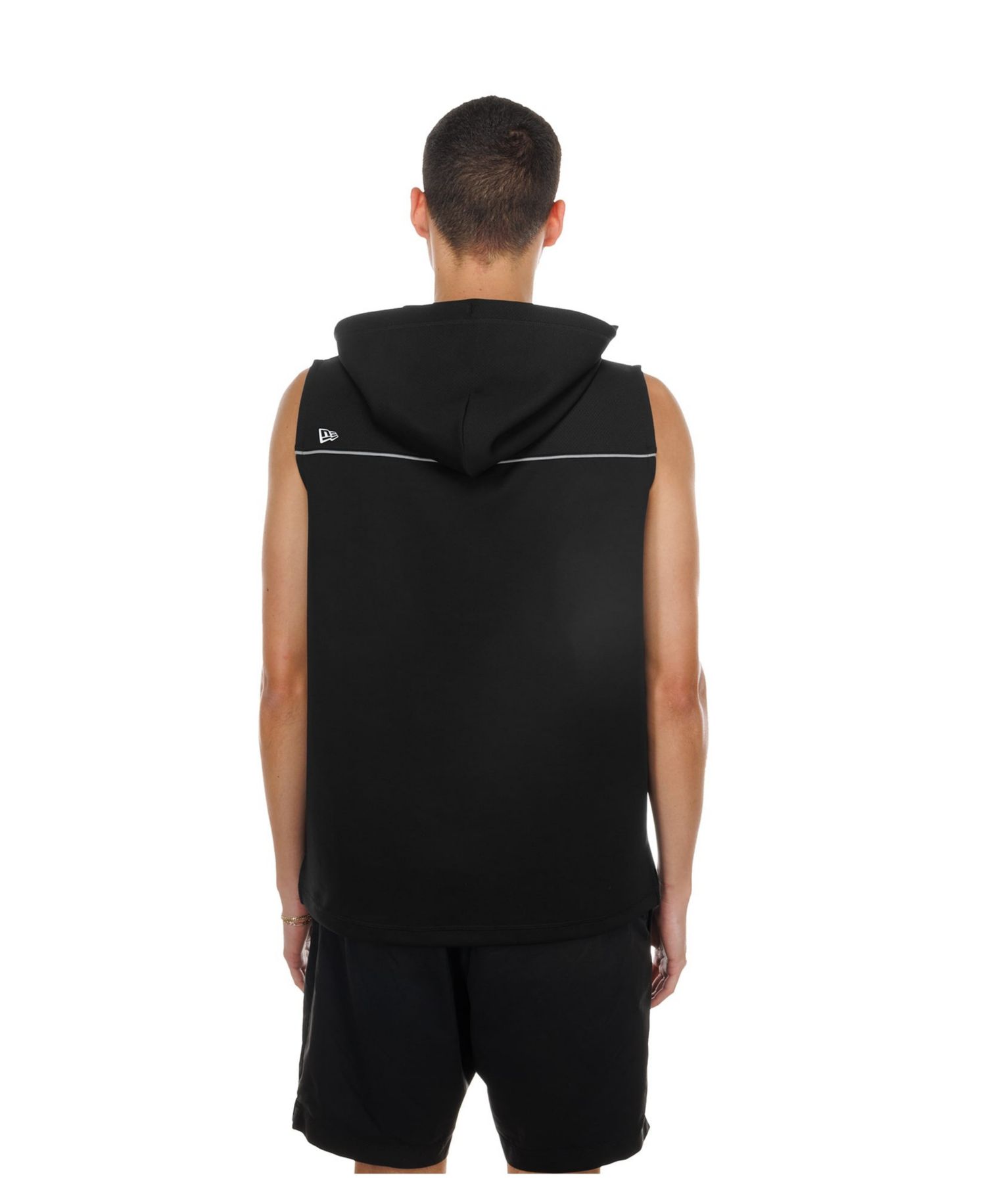 Men's Black Cincinnati Bengals Combine Authentic Sleeveless Hoodie