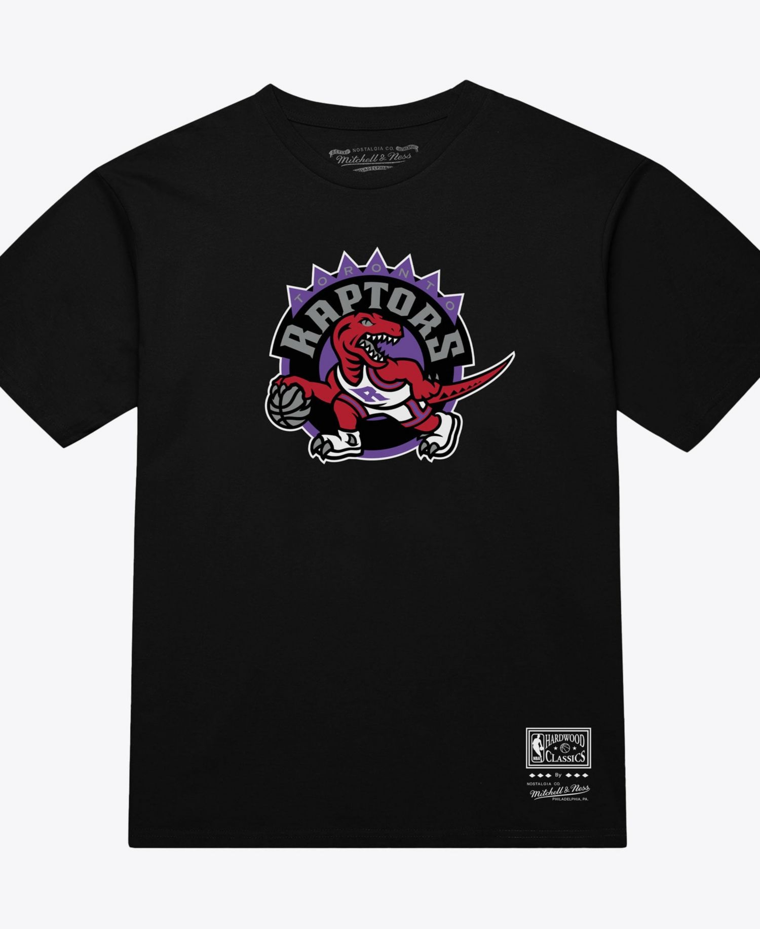 Men's and Women's Black Toronto Raptors Hardwood Classics Arch T-Shirt