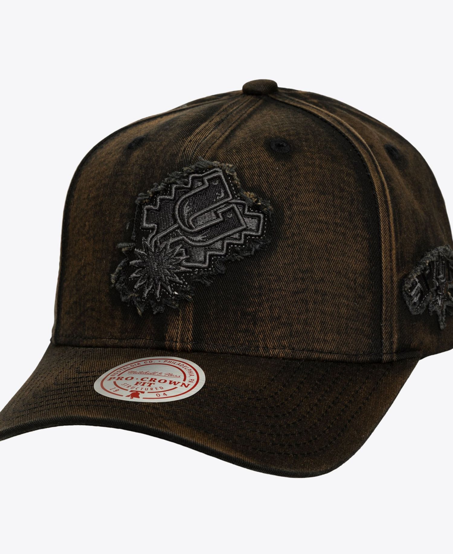 Men's Black San Antonio Spurs Downtown Pro Crown Snapback Hat